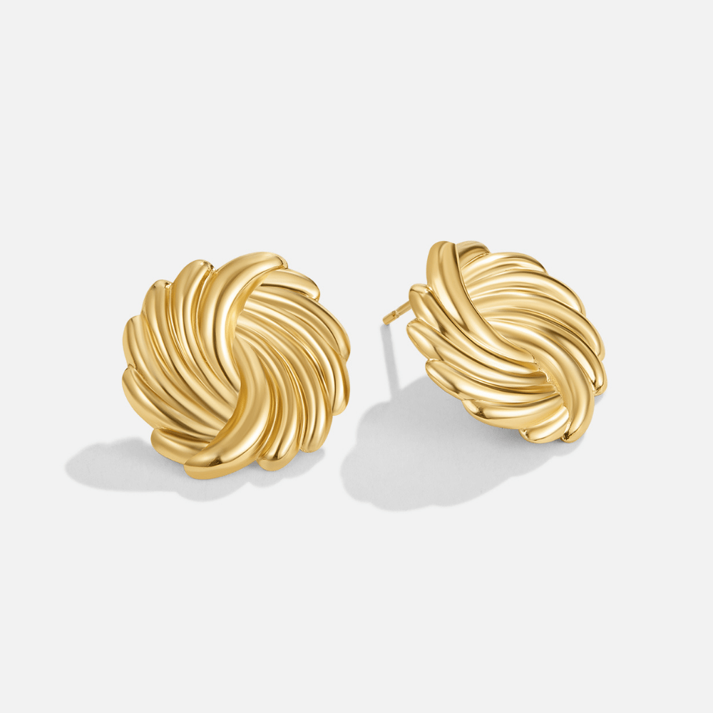 18K Gold Spiral Earrings - Beautiful Earth Boutique