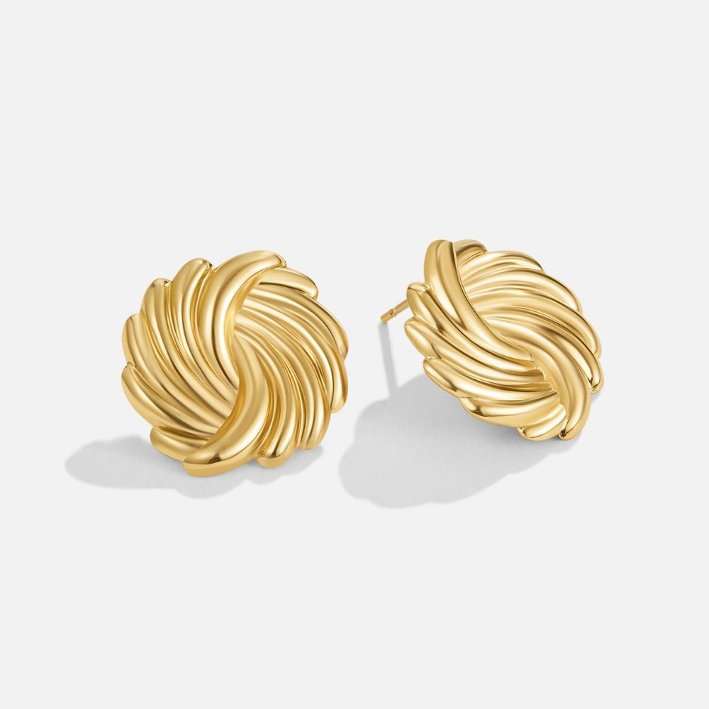 18K Gold Spiral Earrings - Beautiful Earth Boutique