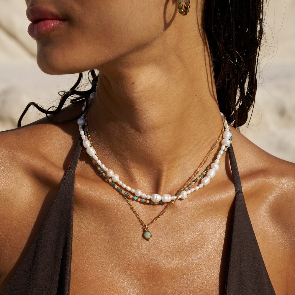 Alea Pearl Bead Necklace - Beautiful Earth Boutique