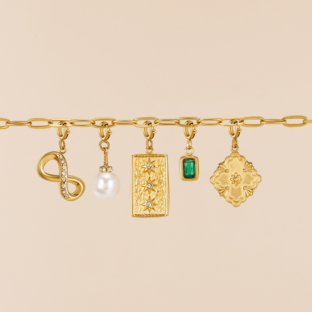 Crystal & Gold Infinity Charm - Beautiful Earth Boutique