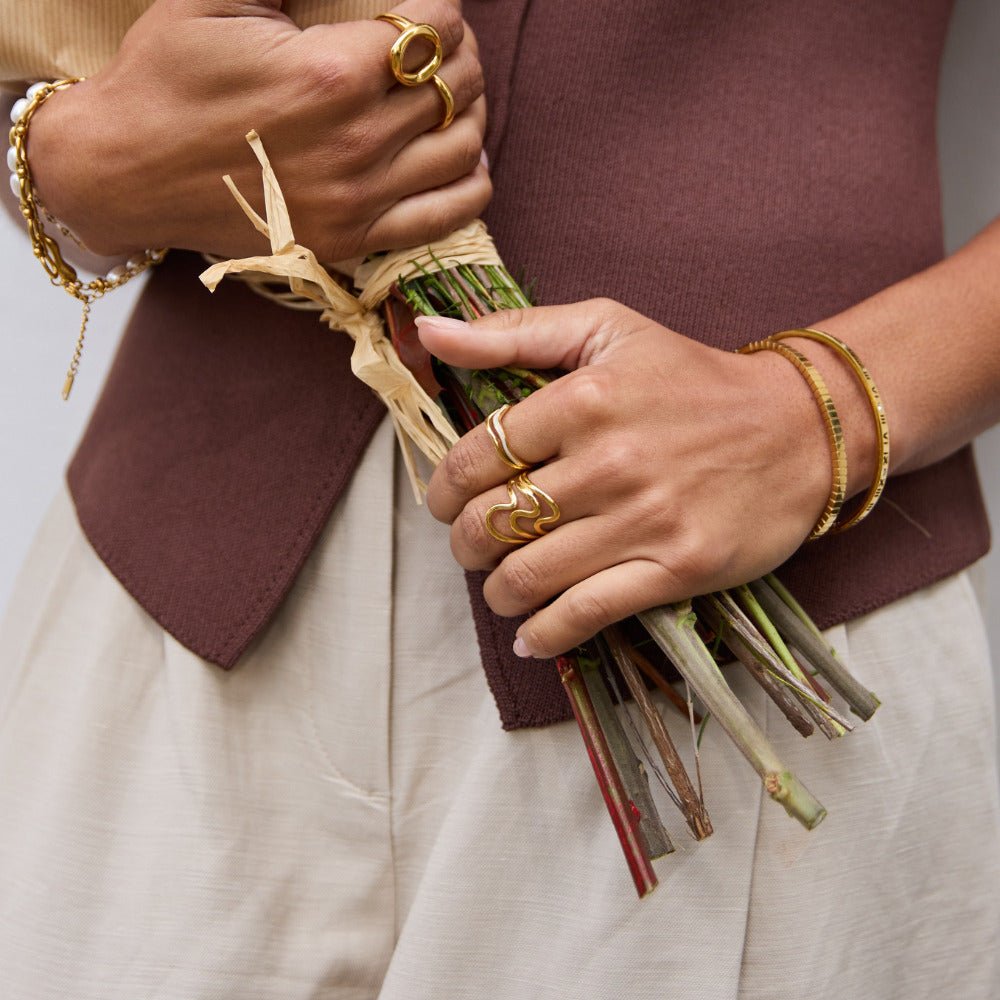 Golden Waves Wrap Ring - Beautiful Earth Boutique