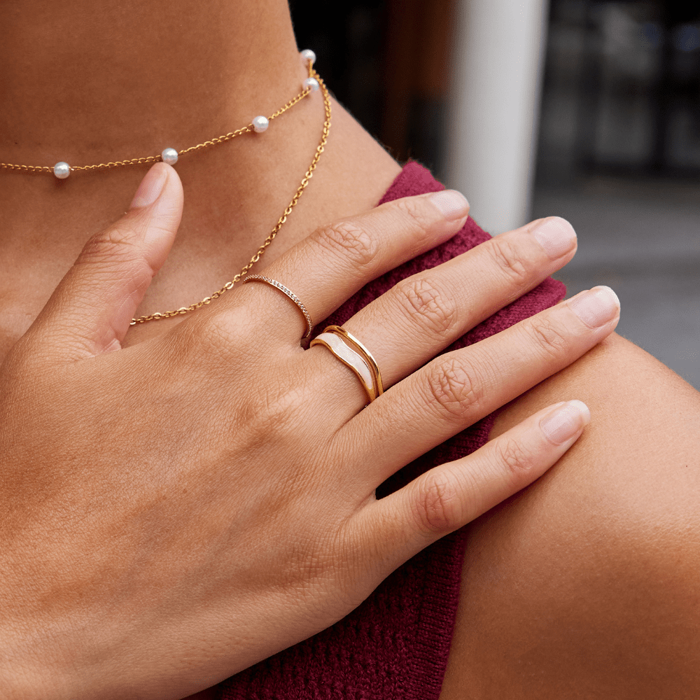 Layered Sahara Gold Ring - Beautiful Earth Boutique