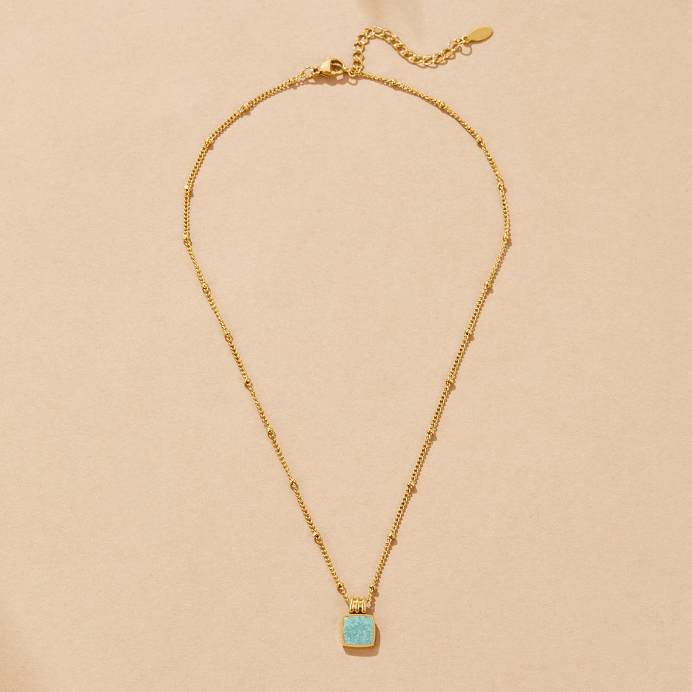 Lucia Green Pendant Necklace - Beautiful Earth Boutique