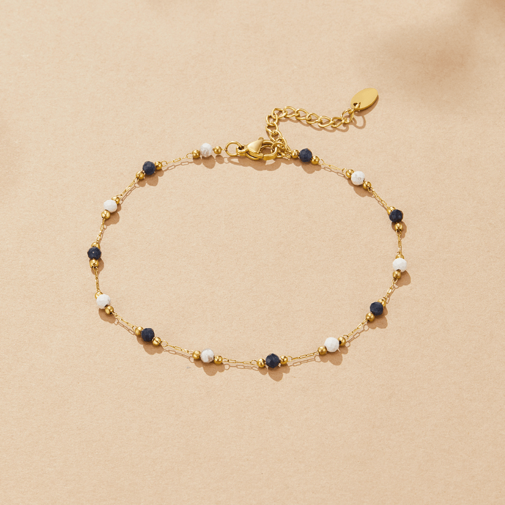Lulu Natural Stone Anklet - Beautiful Earth Boutique