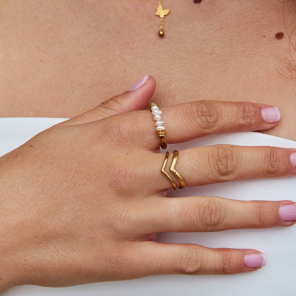 Twisted Classic Freshwater Pearl Ring - Beautiful Earth Boutique