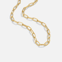 18K Gold Paperclip Charm Necklace - Beautiful Earth Boutique
