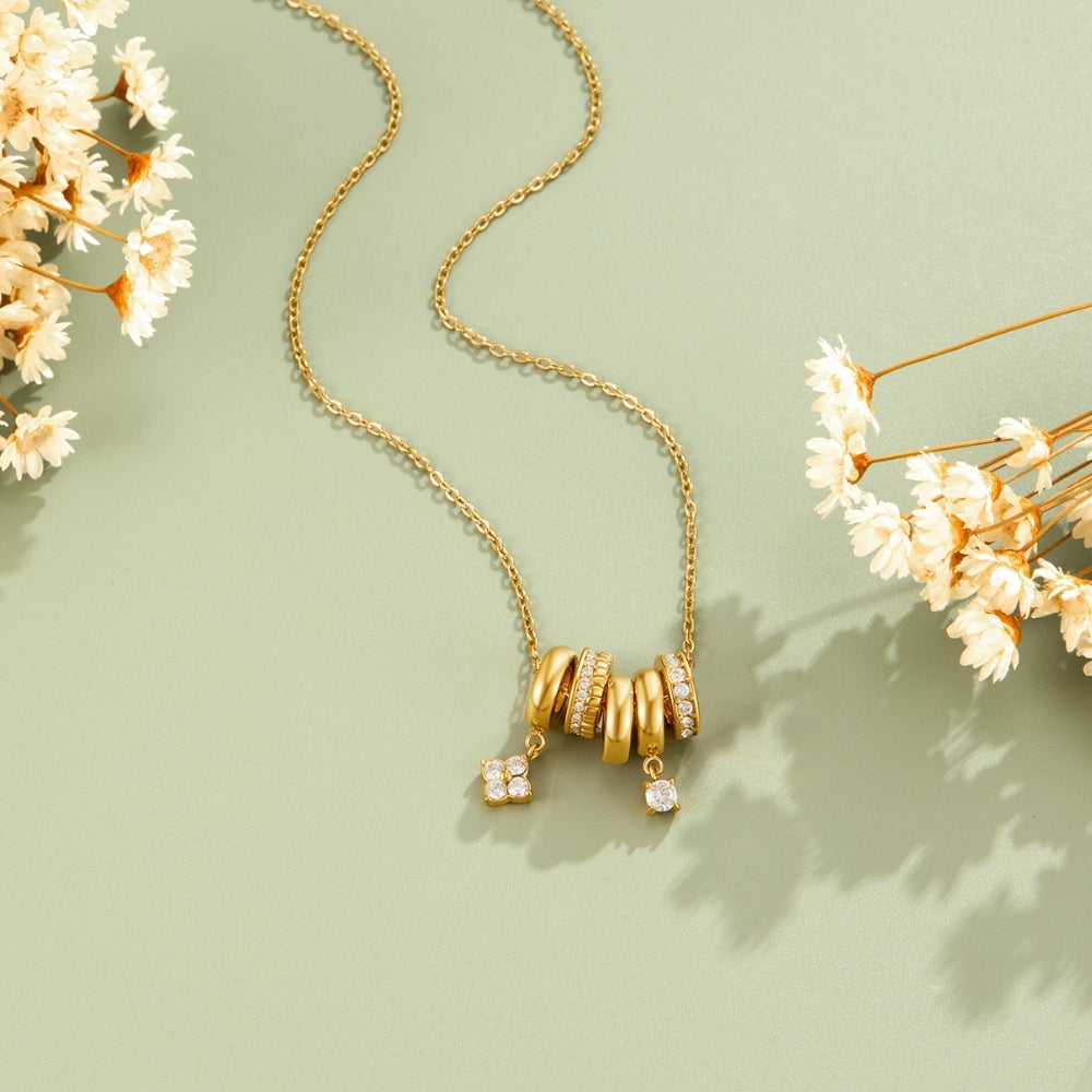 Aurea Gold Ring Pendant Necklace