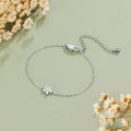 Elara Crystal Bloom Silver Bracelet