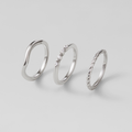 Lia Crystal & Silver Stack Ring
