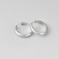 Nona Classic Silver Hoop Earrings