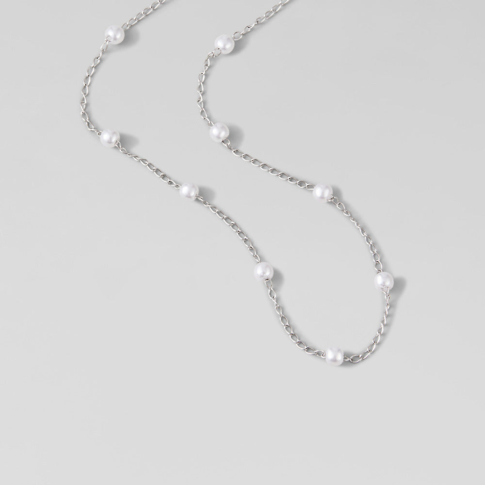 Nura Pearl Silver Necklace