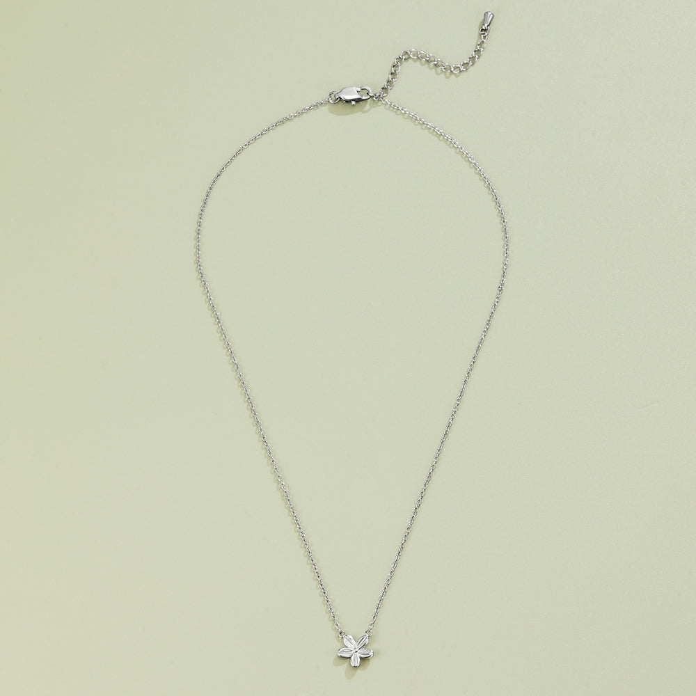 Silver Blossom Pendant Necklace