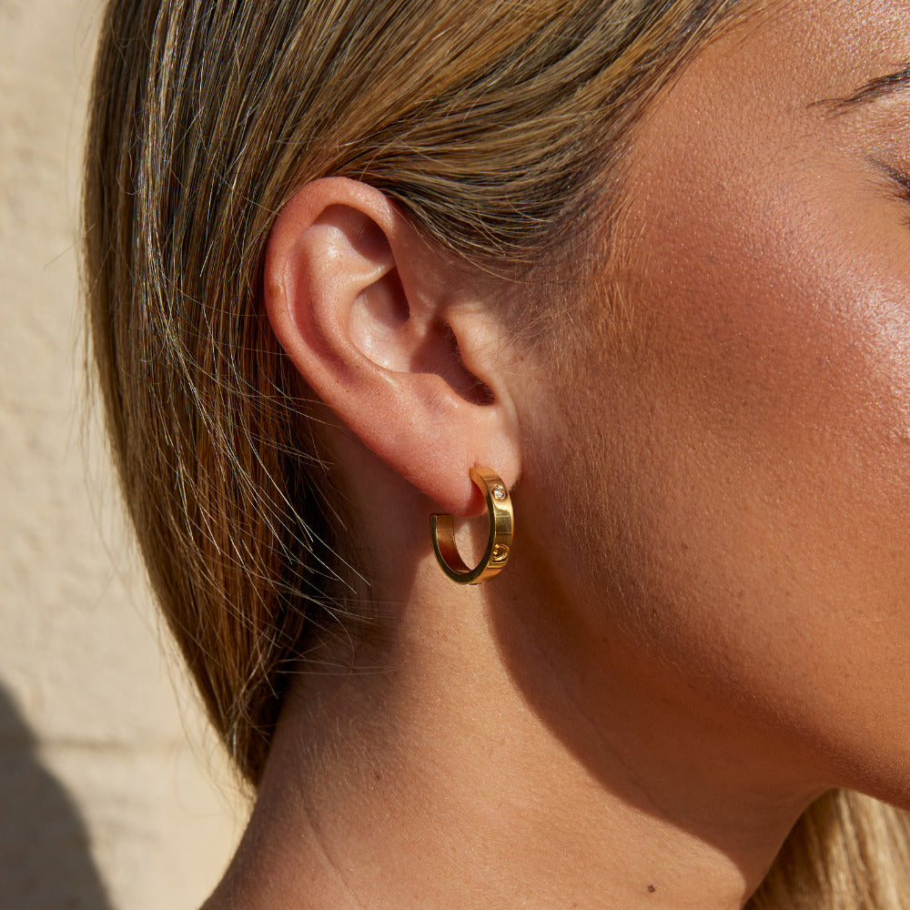 'Small Love' Hoop Earrings - Beautiful Earth Boutique