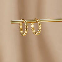 Soraya Gold Bead Hoop Earrings - Beautiful Earth Boutique