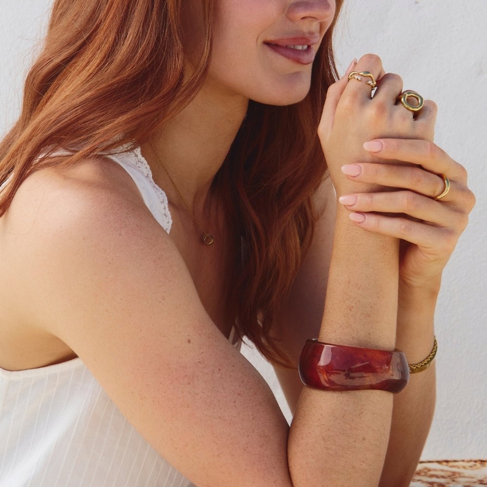 Amber Swirl Bangle - Beautiful Earth Boutique