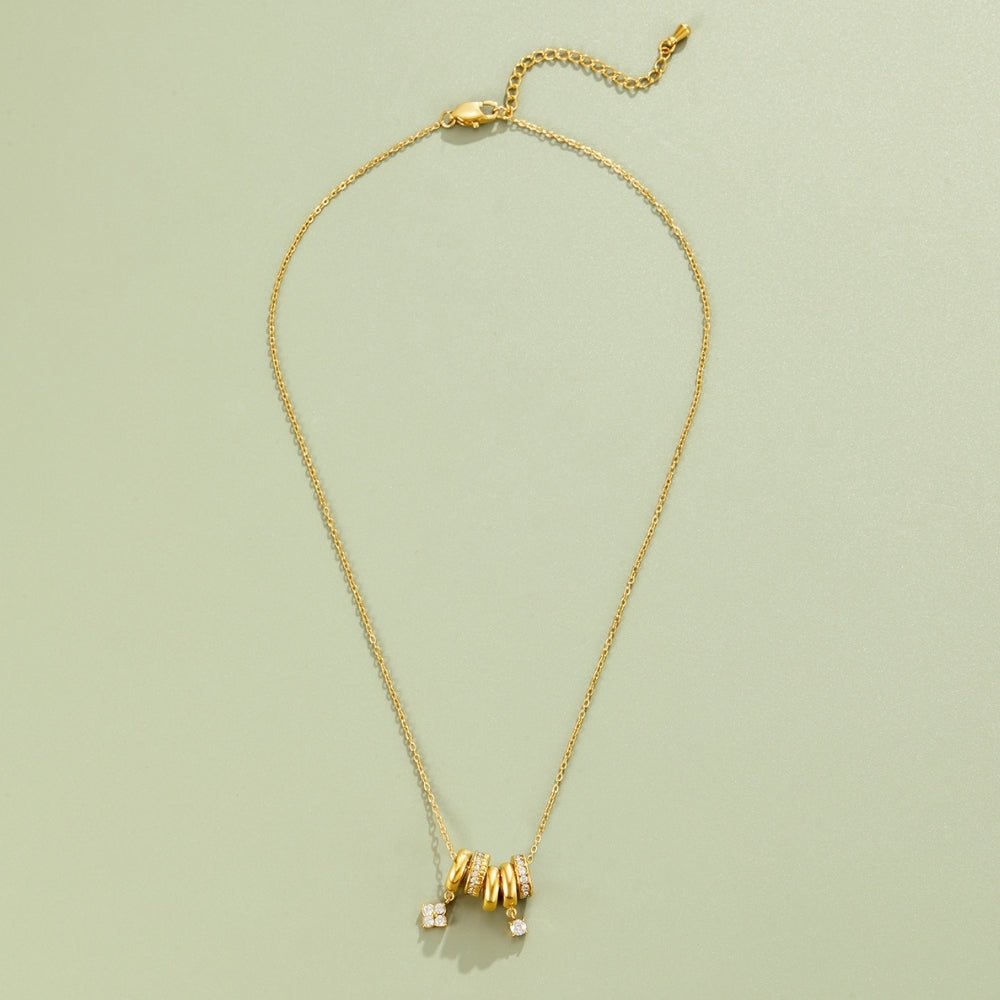 Aurea Gold Ring Pendant Necklace - Beautiful Earth Boutique