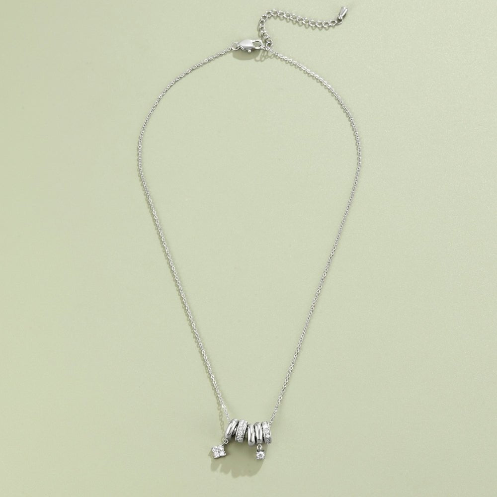 Aurea Silver Ring Pendant Necklace - Beautiful Earth Boutique