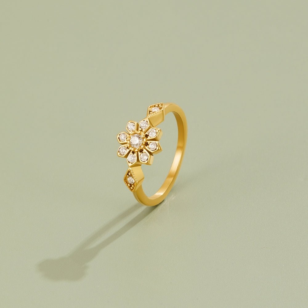 Aurora Crystal Flower Ring - Beautiful Earth Boutique