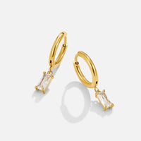 Avery White Crystal Drop Earrings - Beautiful Earth Boutique