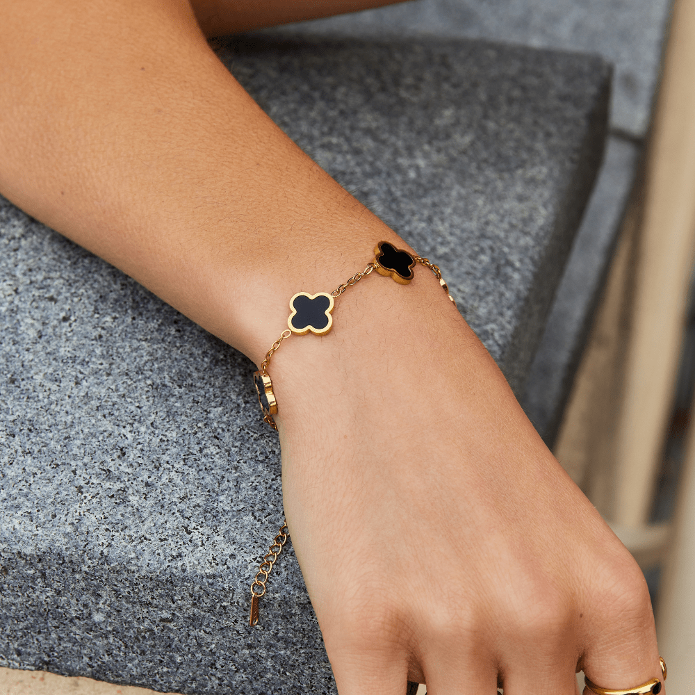 Black Clover Bracelet - Beautiful Earth Boutique