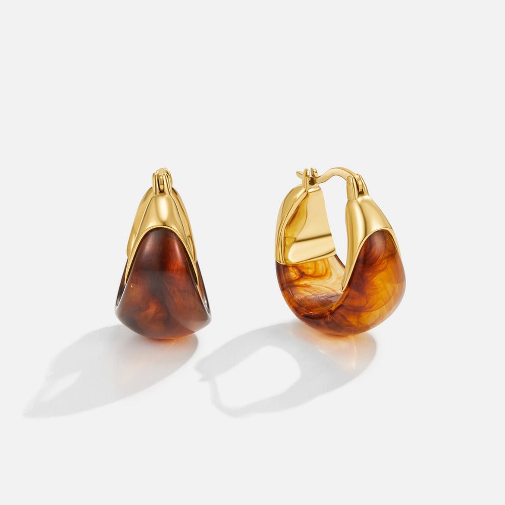 Brown Tahiti Hoop Earrings - Beautiful Earth Boutique