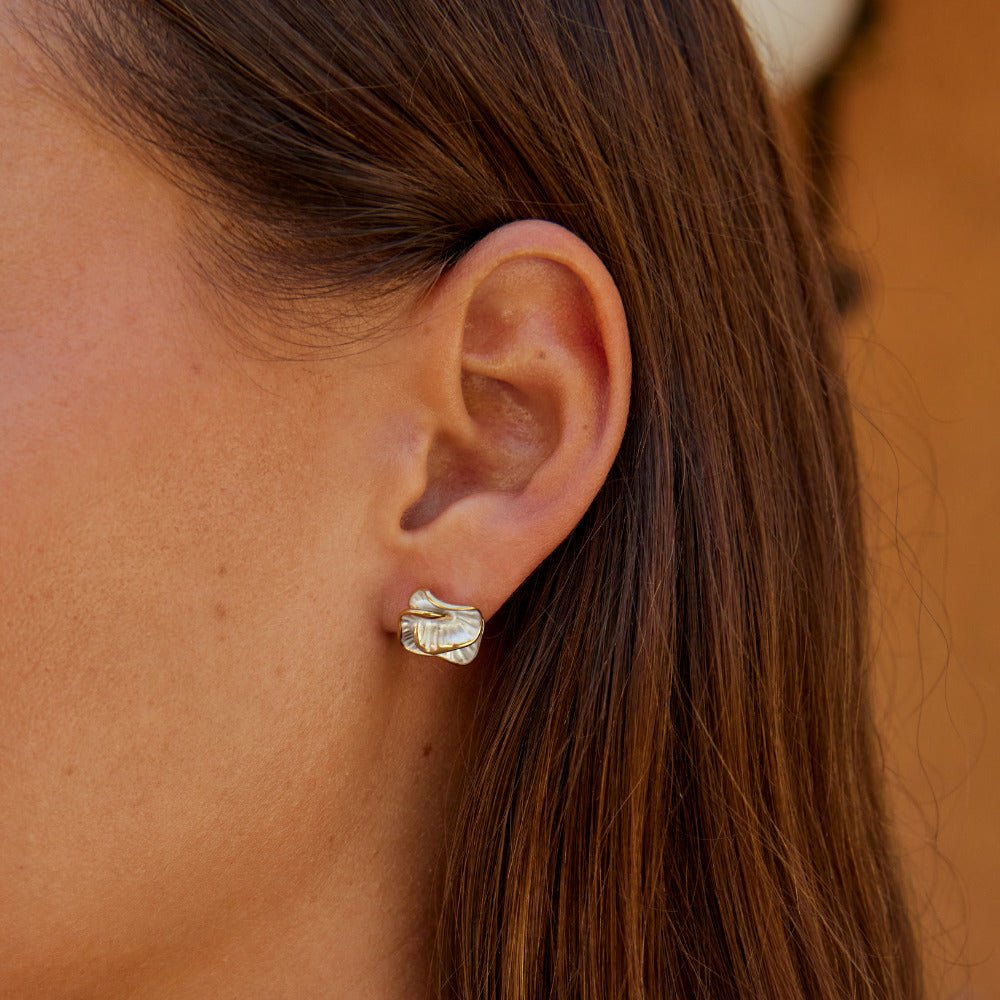 Camellia Bloom Stud Earrings - Beautiful Earth Boutique