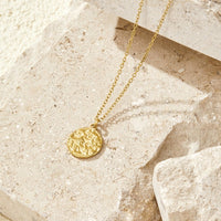 Celeste Gold Disc Necklace - Beautiful Earth Boutique