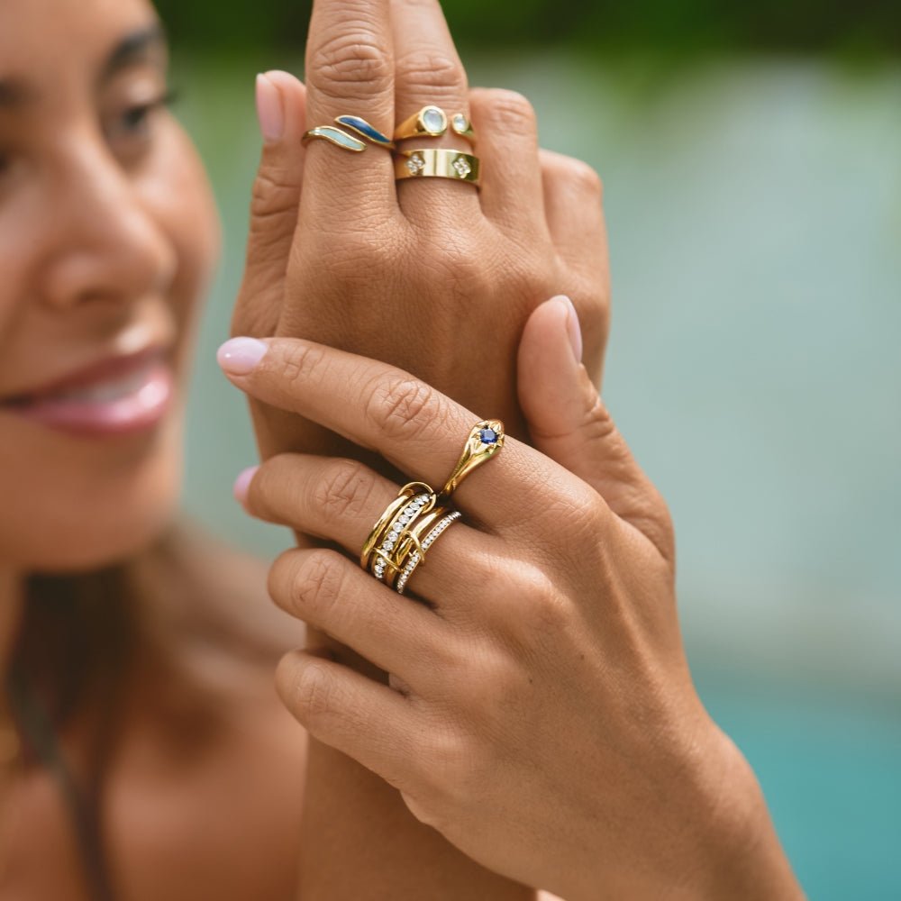 Celestial Blue Star Ring - Beautiful Earth Boutique