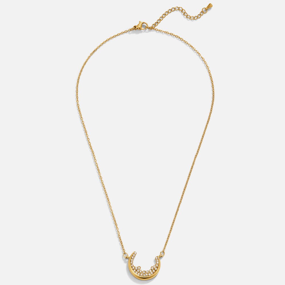 Crescent Moon Pendant Necklace - Beautiful Earth Boutique