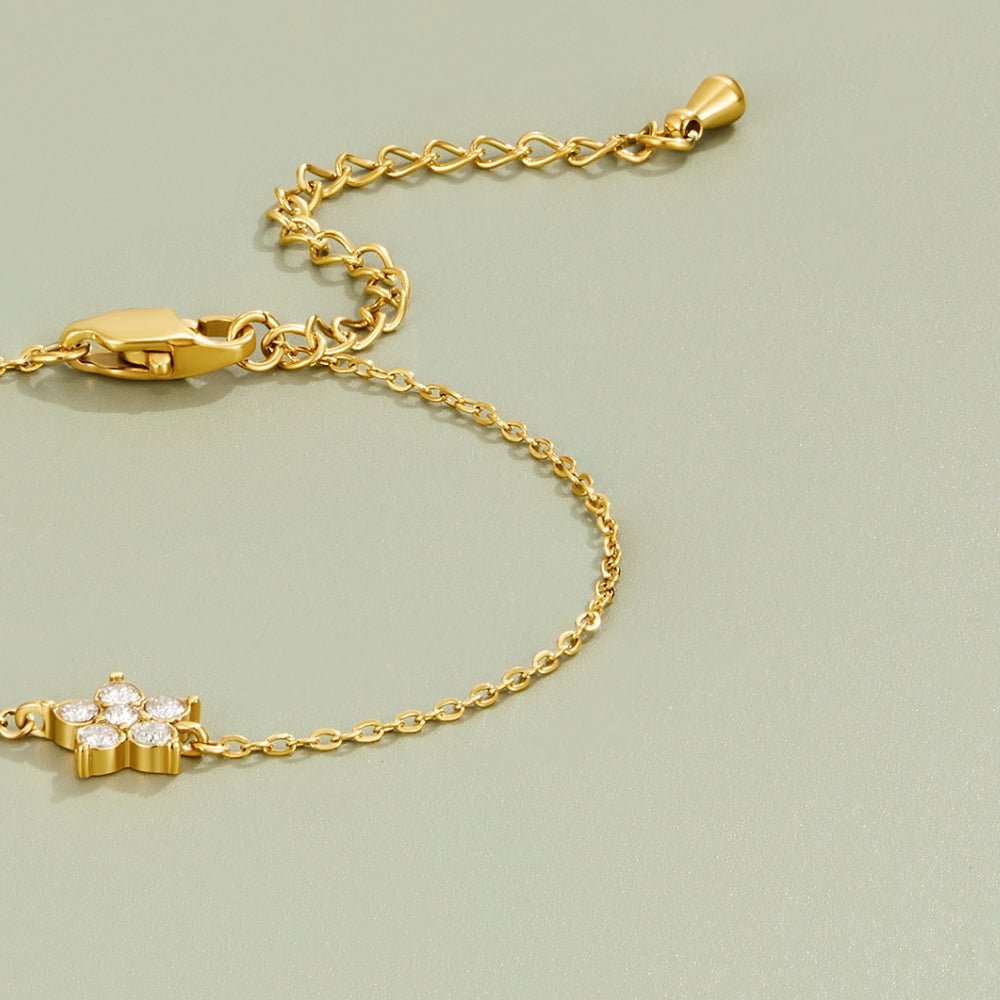 Elara Crystal Bloom Gold Bracelet - Beautiful Earth Boutique