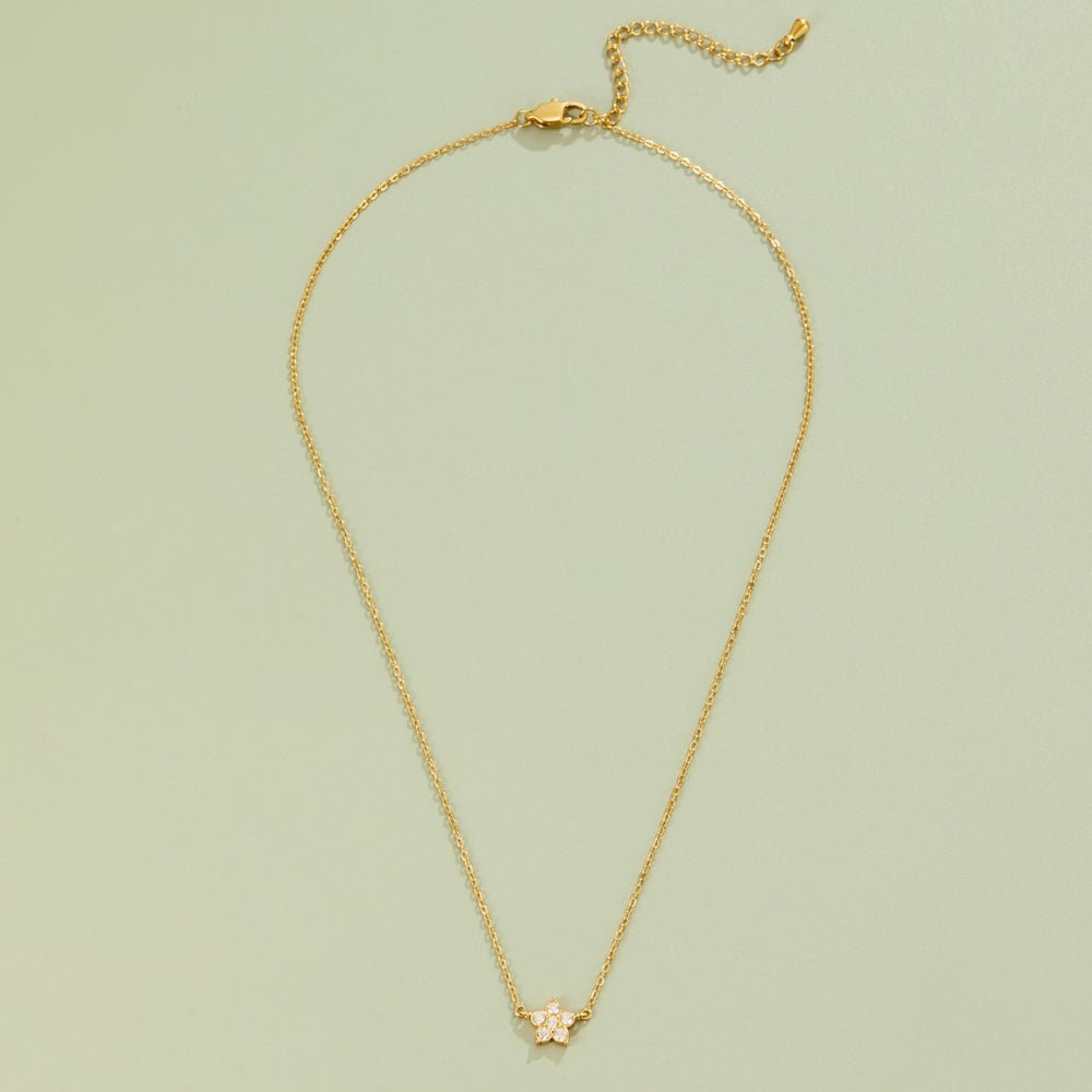 Elara Crystal Bloom Gold Necklace - Beautiful Earth Boutique