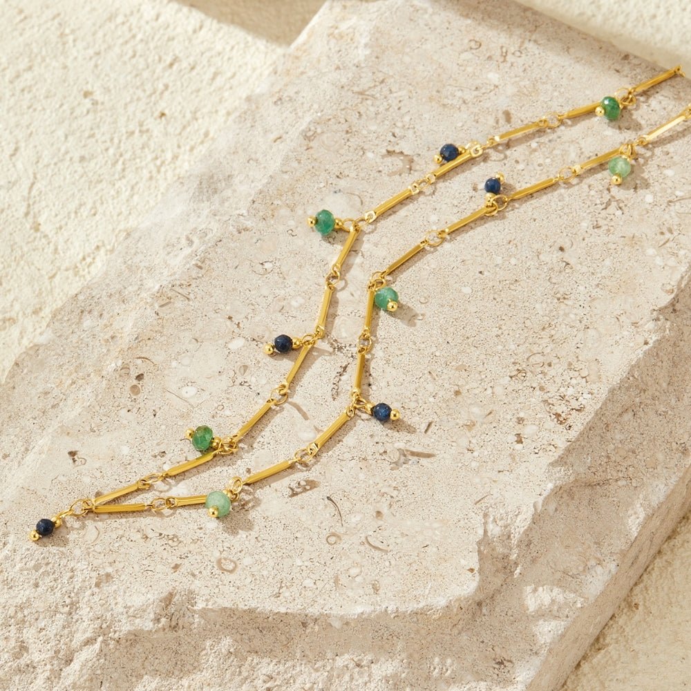 Elara Stone Droplet Necklace - Beautiful Earth Boutique
