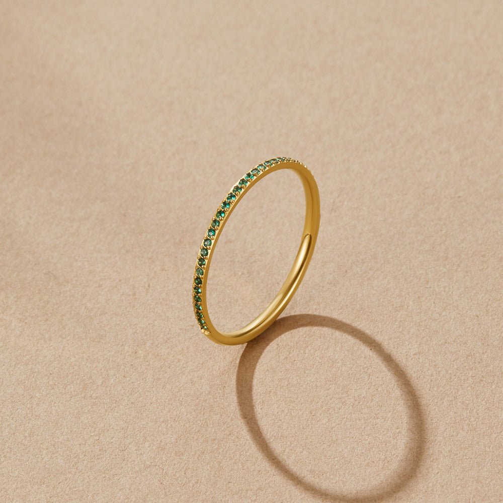 Emerald Eternity Crystal Ring - Beautiful Earth Boutique