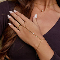 Freya Crystal Hand Chain Bracelet - Beautiful Earth Boutique