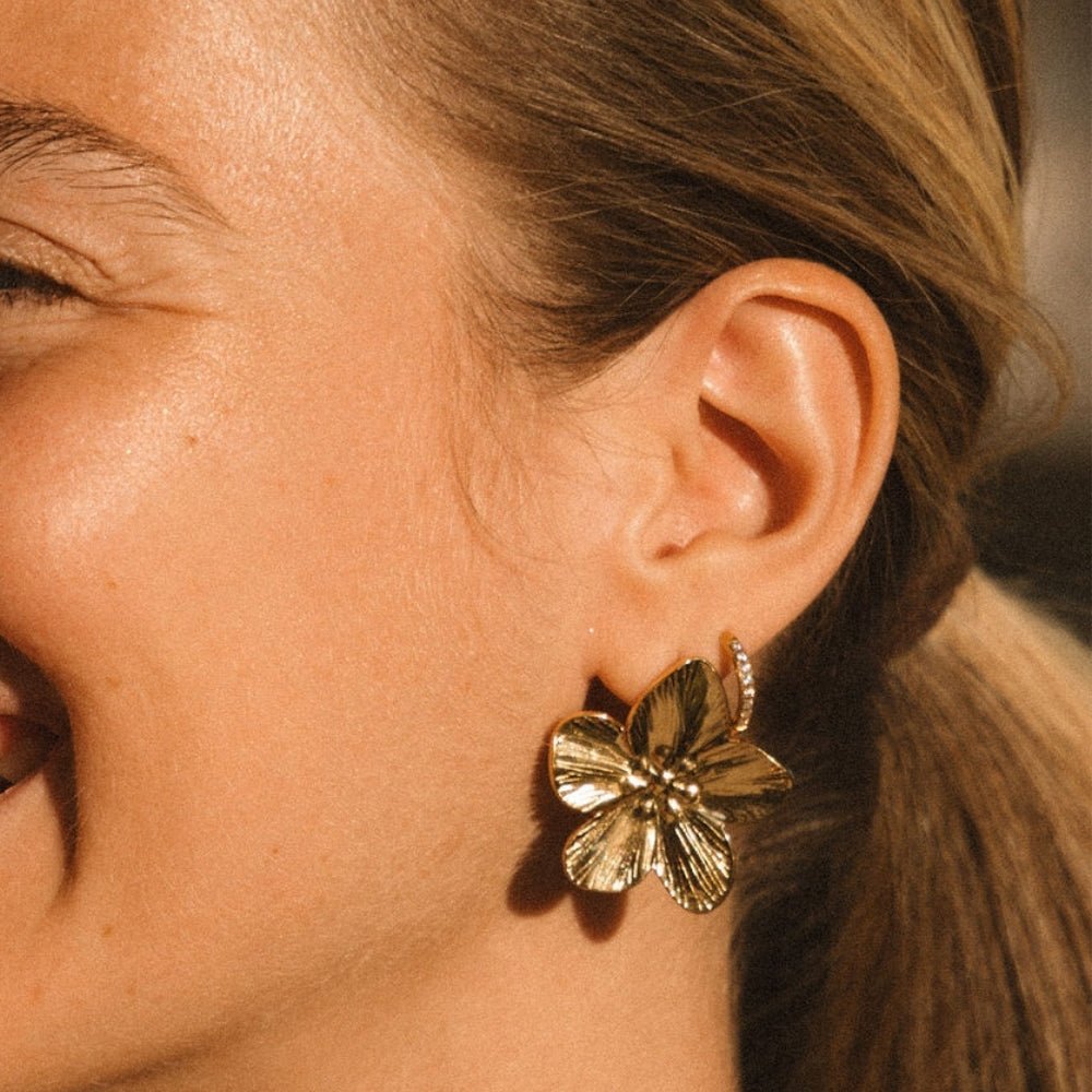 Gold Blossom Earrings - Beautiful Earth Boutique