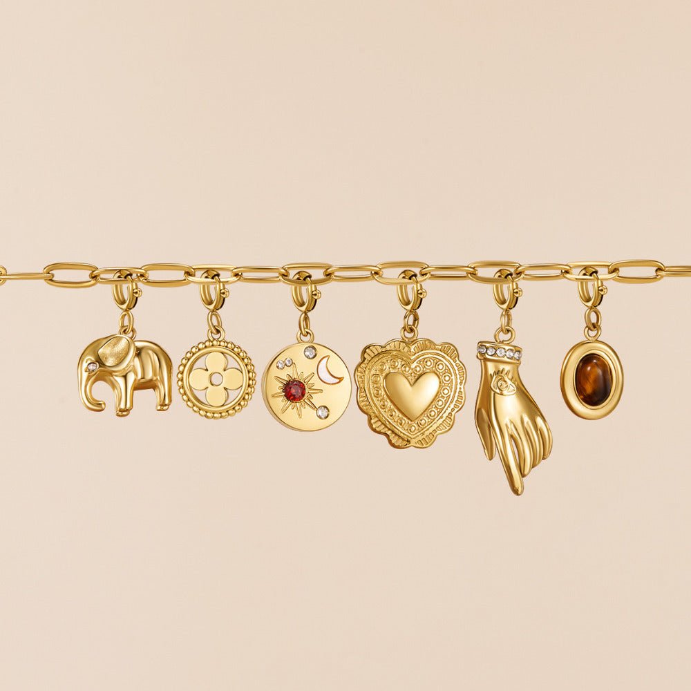 Gold Elephant Charm - Beautiful Earth Boutique