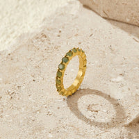 Gold Eternity Moonstone Ring - Beautiful Earth Boutique