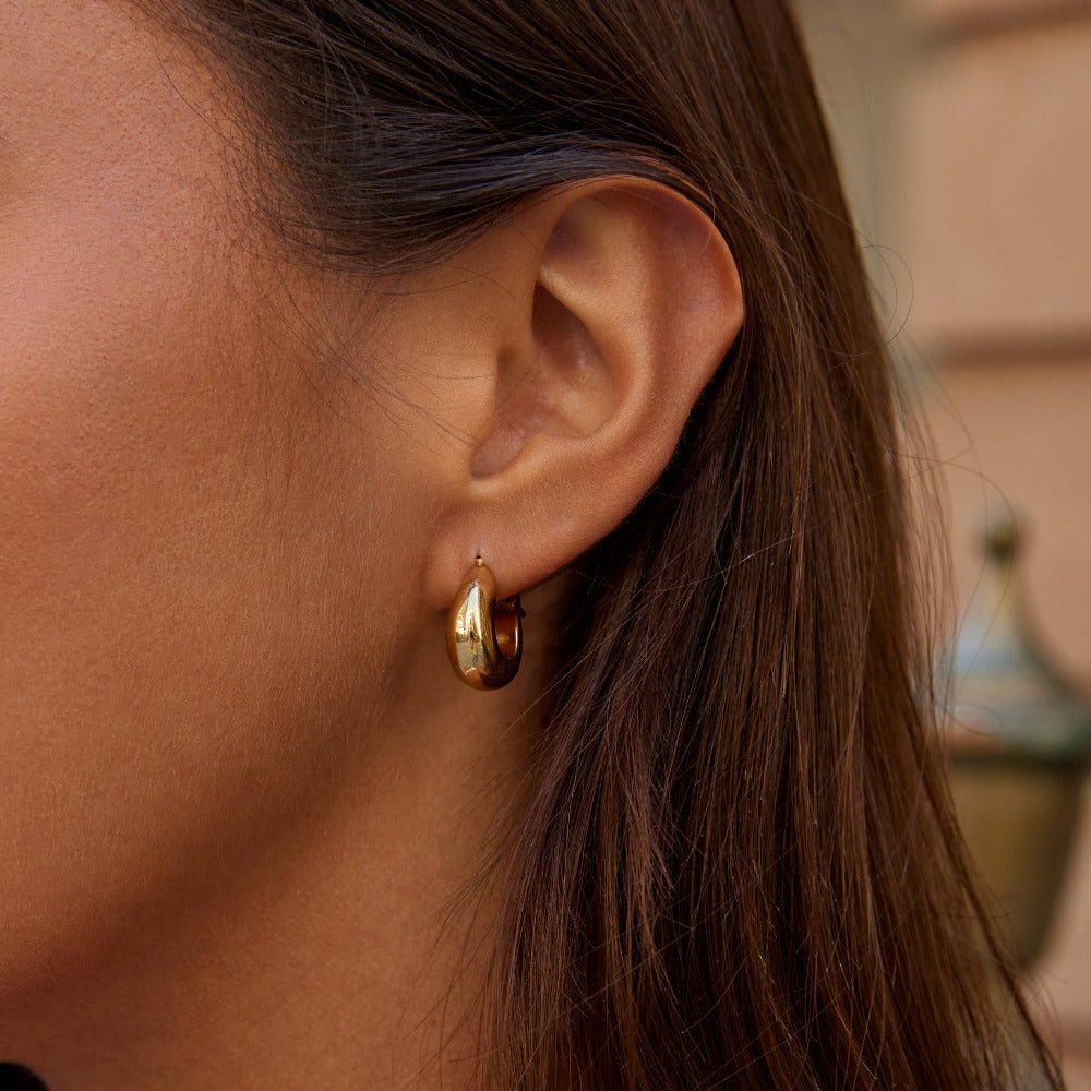 Gold Serenity Hoop Earrings - Beautiful Earth Boutique
