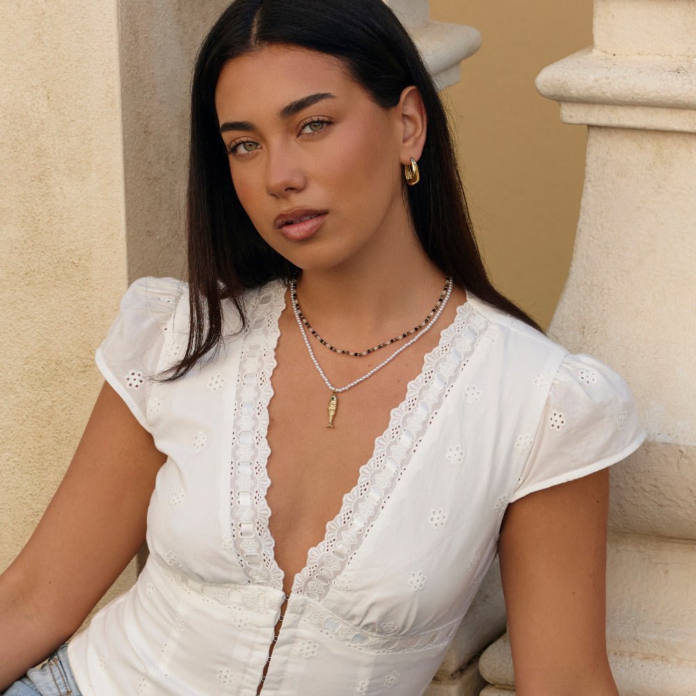 Golden Fish Pearl Necklace - Beautiful Earth Boutique