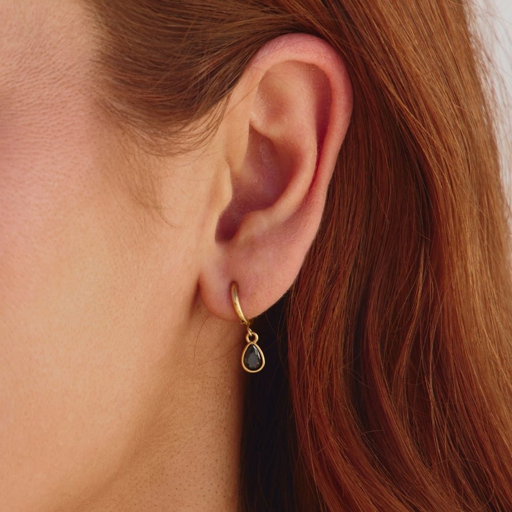 Golden Midnight Teardrop Earrings - Beautiful Earth Boutique
