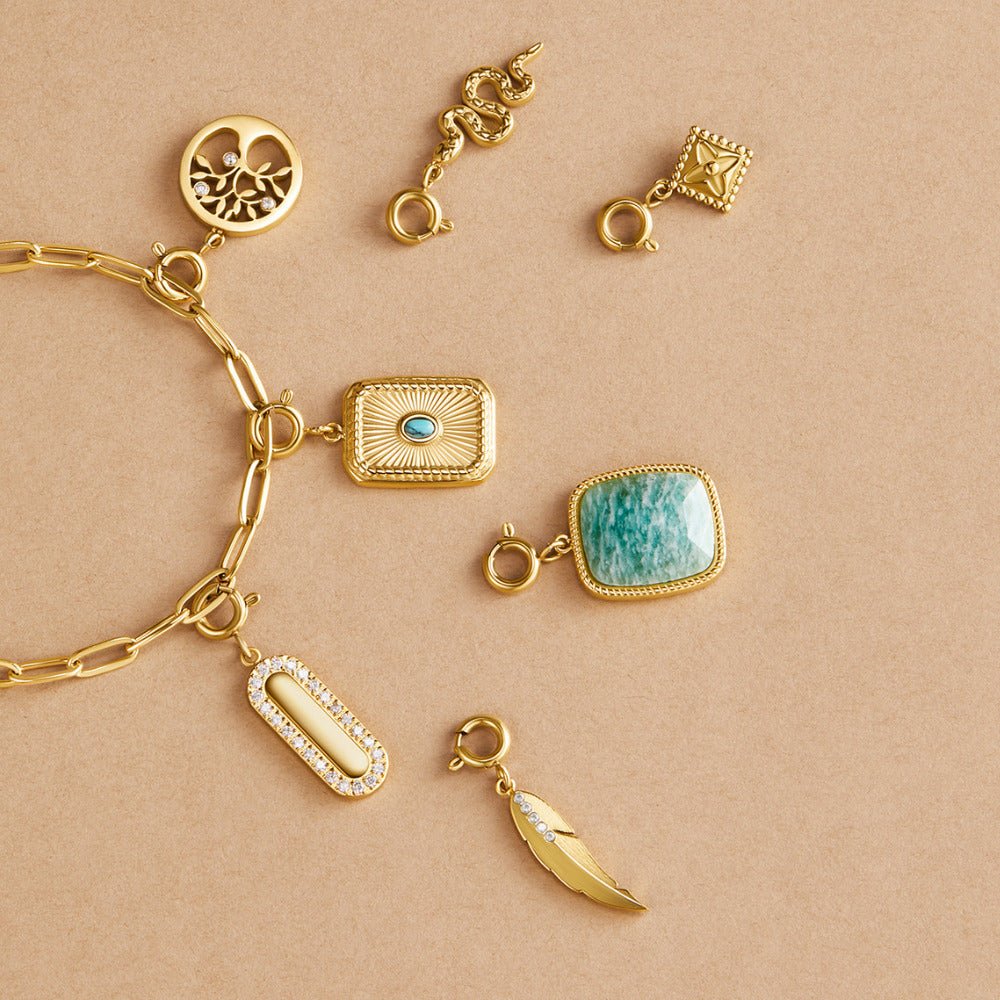 Golden Snake Charm - Beautiful Earth Boutique