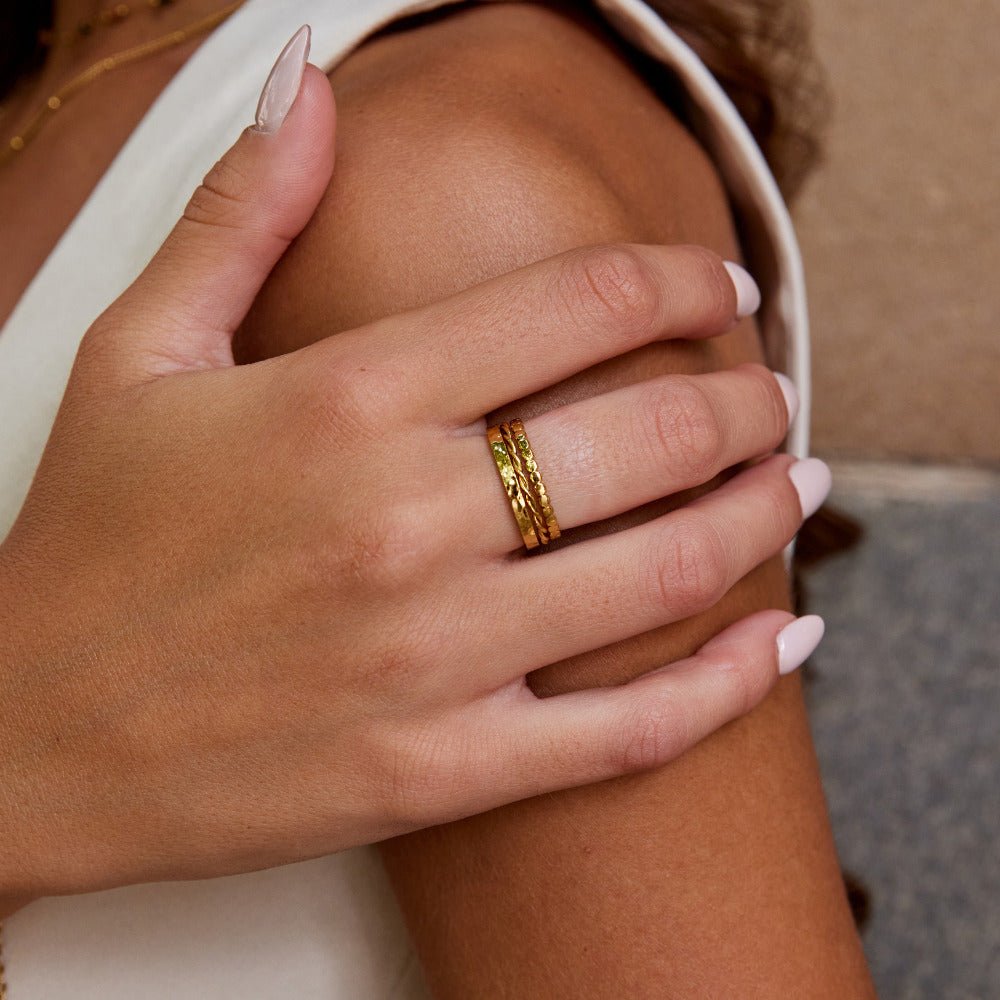 Hella Gold Stacked Ring - Beautiful Earth Boutique