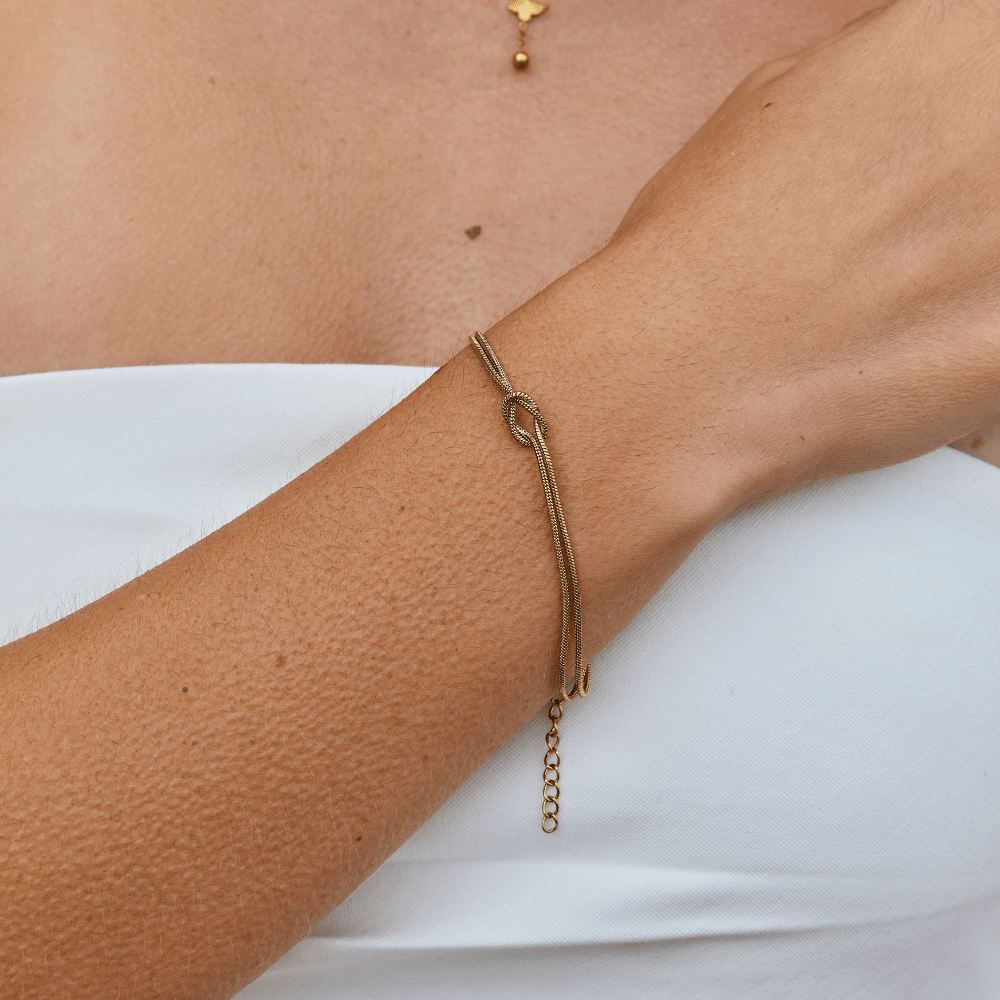 Knotted Gold Chain Bracelet - Beautiful Earth Boutique