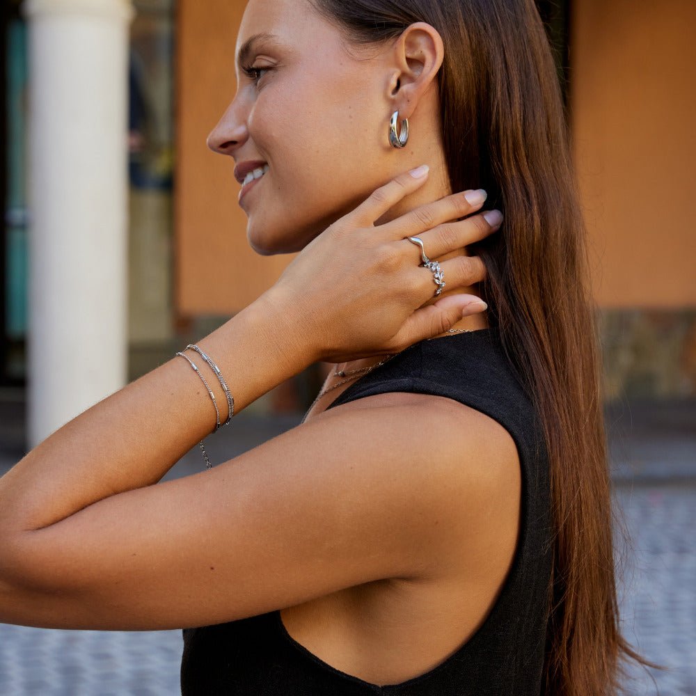 Layered Silver Alia Bracelet - Beautiful Earth Boutique