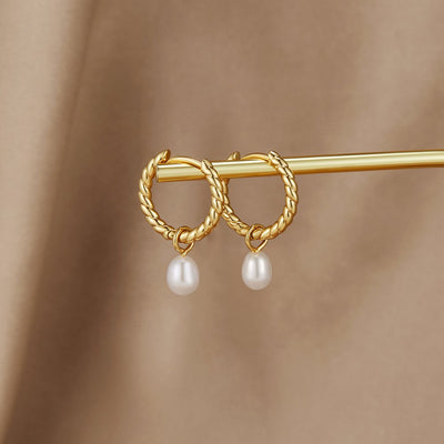 Layla Pearl Twist Earrings - Beautiful Earth Boutique