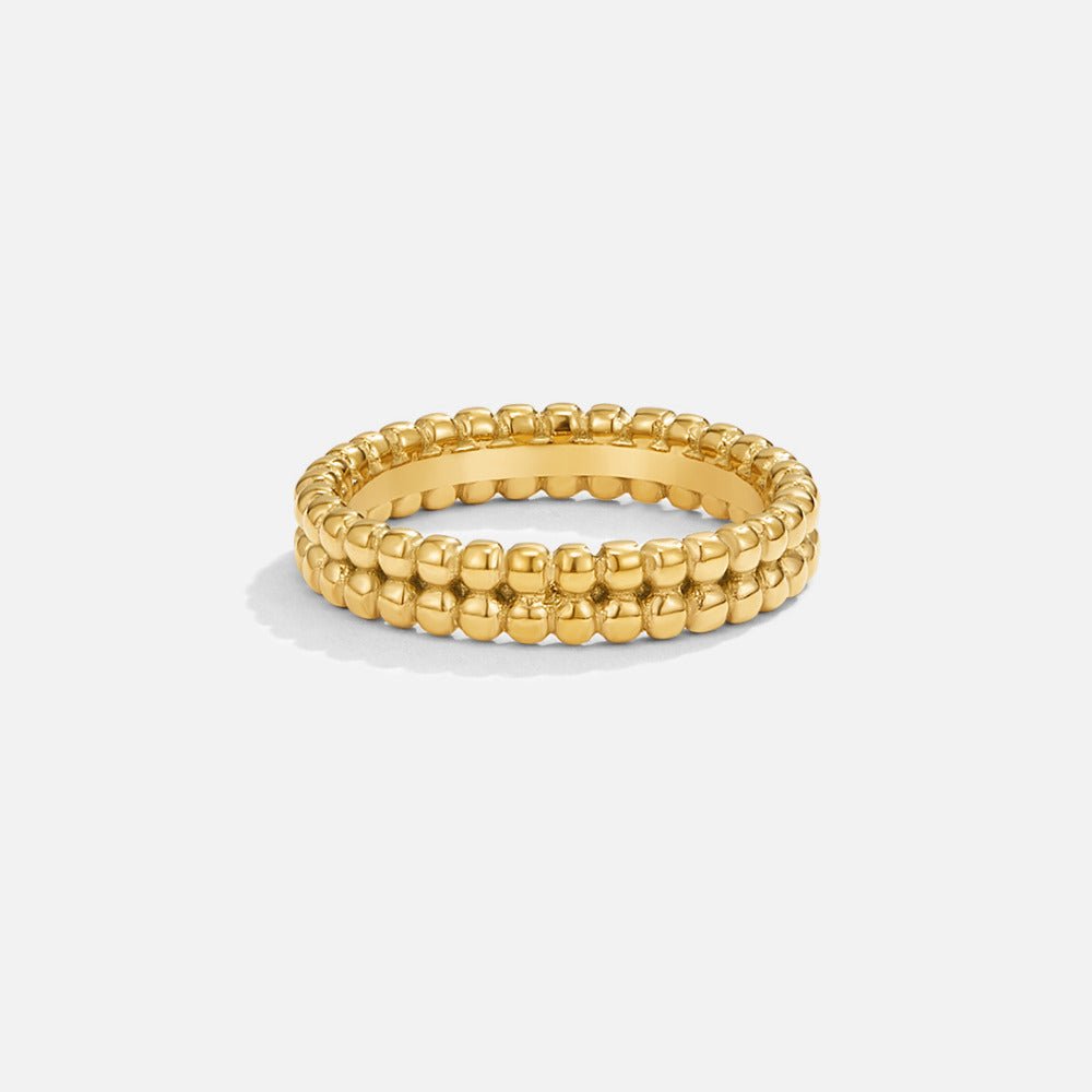 Leona Gold Bead Ring - Beautiful Earth Boutique
