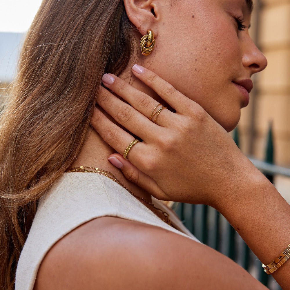 Leona Gold Bead Ring - Beautiful Earth Boutique