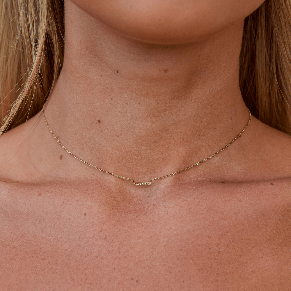 Missy Crystal Bar Pendant Necklace - Beautiful Earth Boutique