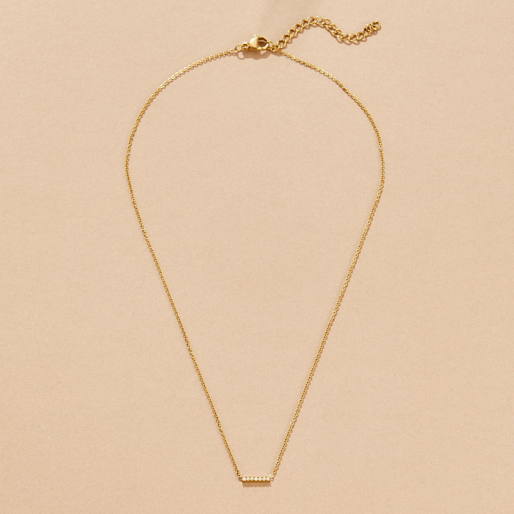 Missy Crystal Bar Pendant Necklace - Beautiful Earth Boutique