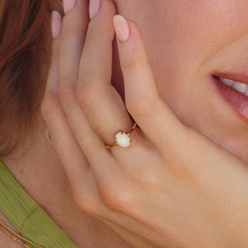Orea Gold Opal Ring - Beautiful Earth Boutique